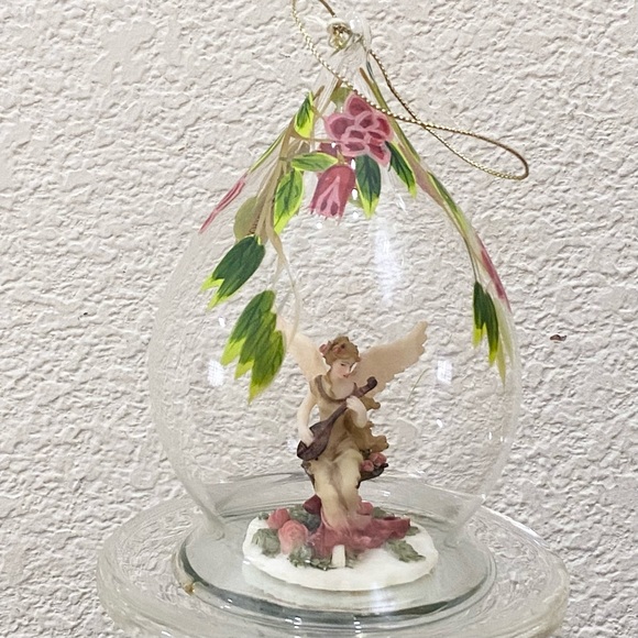 Vintage Celebrations Handpainted Blown Glass Angel Collectible Ornament - Picture 7 of 15